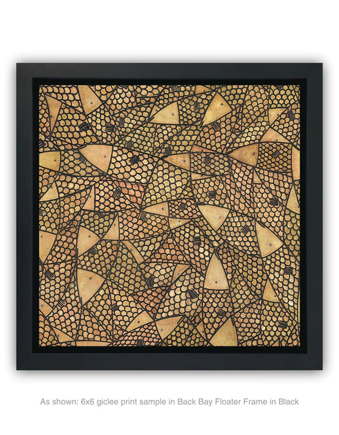 Copper Sardines | Framed Giclee Print on Canvas